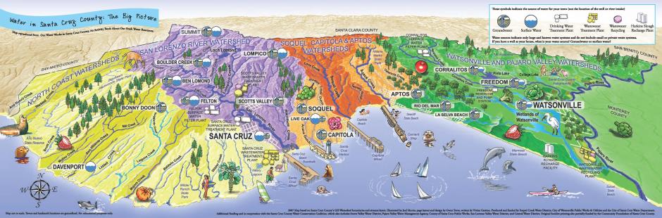 County of Santa Cruz Planning Watersheds Map